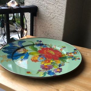Flower patterned MacKenzie-Childs platter.